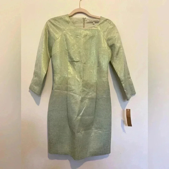 Rachel by Rachel Roy Mint Green Iridescent Sheath Dress Size 6 NWT - Picture 2 of 9